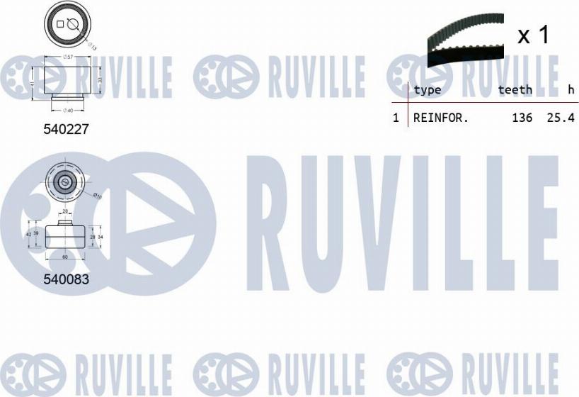 Ruville 550219 - Vaxt kəməri dəsti www.furqanavto.az