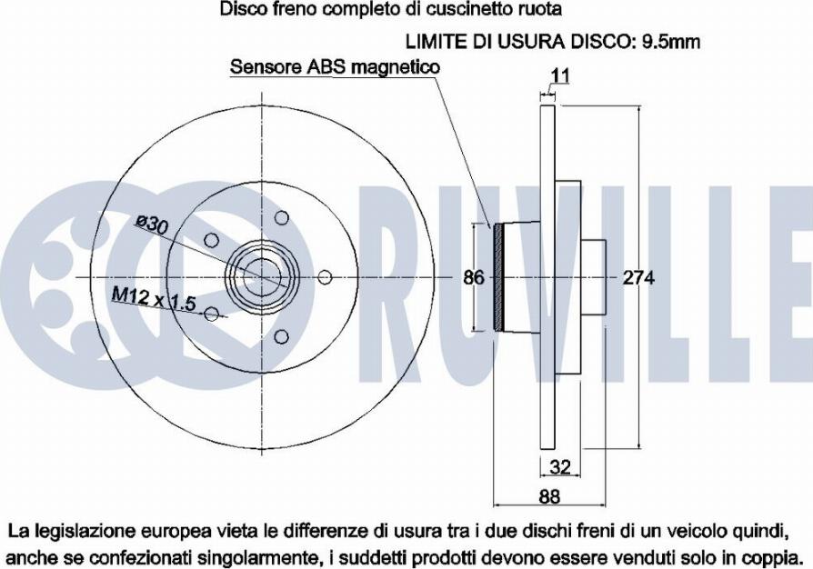 Ruville 221325 - Əyləc Diski furqanavto.az