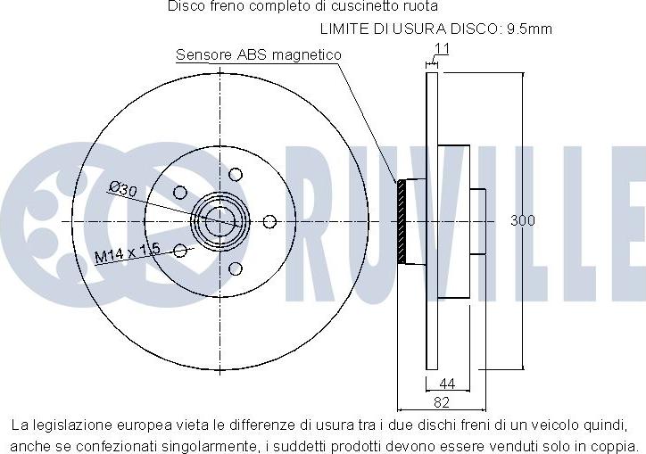 Ruville 221326 - Əyləc Diski furqanavto.az