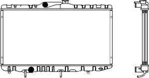 SAKURA Automotive 1461-0241 - Radiator, mühərrikin soyudulması furqanavto.az