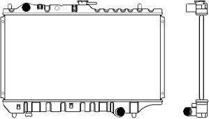 SAKURA Automotive 1300-0112 - Radiator, mühərrikin soyudulması furqanavto.az