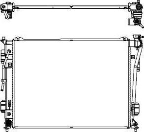 SAKURA Automotive 3451-8503 - Radiator, mühərrikin soyudulması furqanavto.az