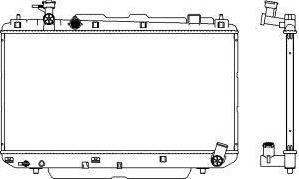 SAKURA Automotive 3461-1089 - Radiator, mühərrikin soyudulması furqanavto.az