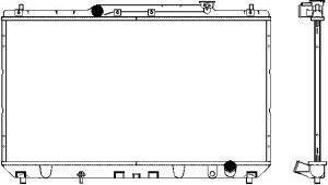 SAKURA Automotive 3461-1028 - Radiator, mühərrikin soyudulması furqanavto.az