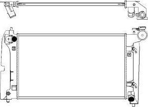 SAKURA Automotive 3461-1023 - Radiator, mühərrikin soyudulması furqanavto.az