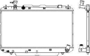 SAKURA Automotive 3461-1027 - Radiator, mühərrikin soyudulması furqanavto.az