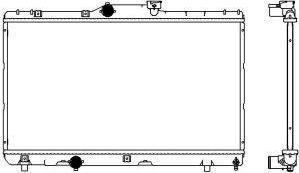 SAKURA Automotive 3461-1076 - Radiator, mühərrikin soyudulması furqanavto.az