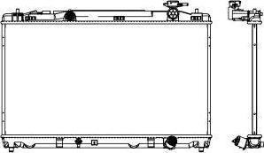 SAKURA Automotive 3461-8525 - Radiator, mühərrikin soyudulması furqanavto.az