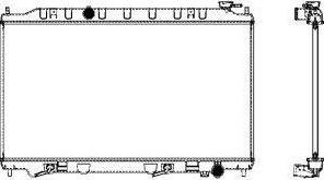 SAKURA Automotive 3341-1046 - Radiator, mühərrikin soyudulması furqanavto.az