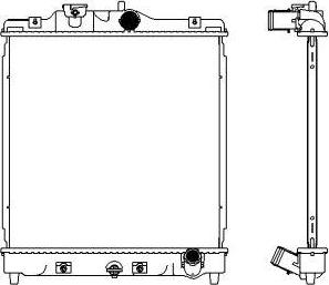 SAKURA Automotive 3211-1046 - Radiator, mühərrikin soyudulması furqanavto.az