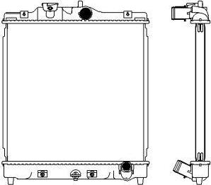 SAKURA Automotive 3211-1047 - Radiator, mühərrikin soyudulması furqanavto.az