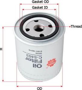 SAKURA Automotive C-5403 - Yağ filtri furqanavto.az