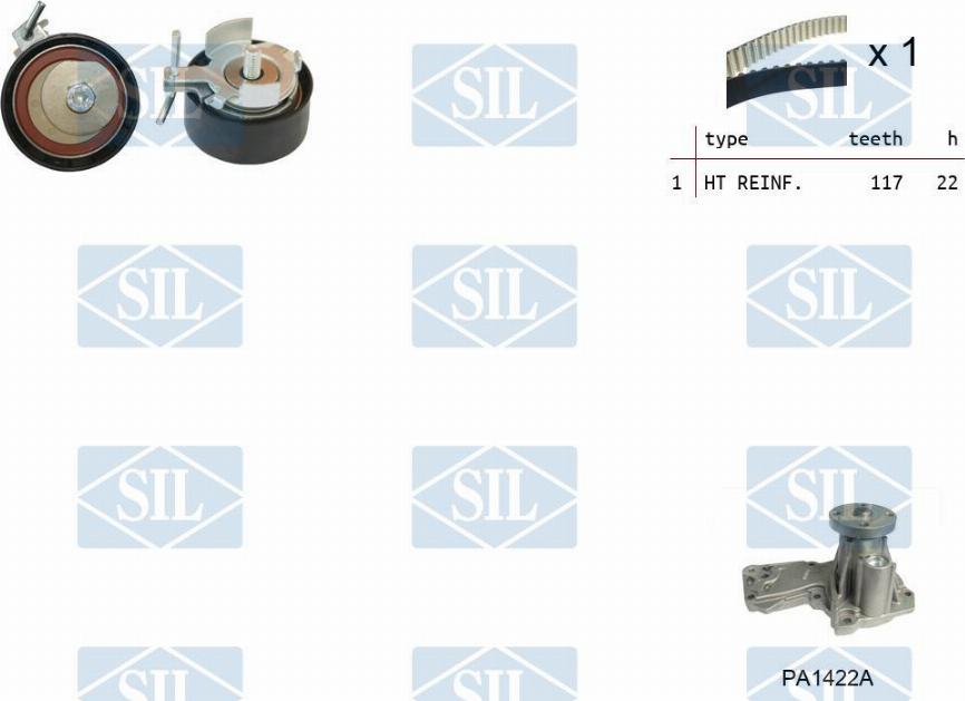 Saleri SIL K3PA1422A - Su Pompası və Vaxt Kəməri Dəsti furqanavto.az