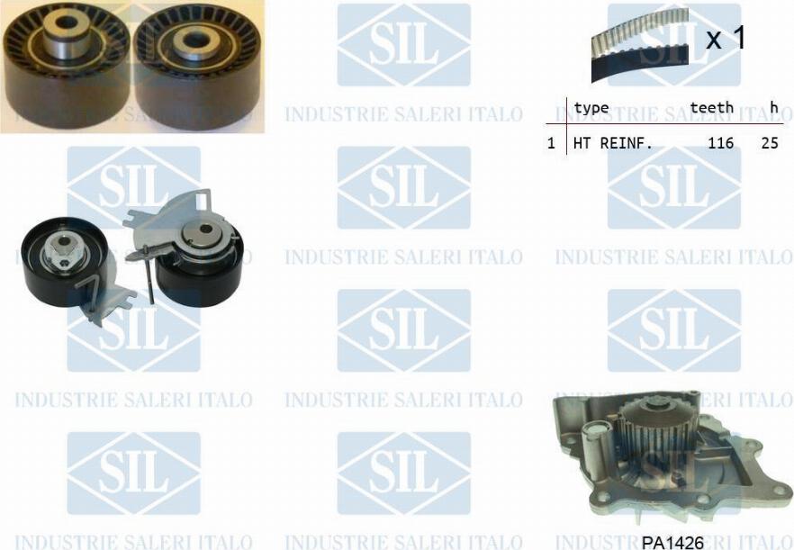 Saleri SIL K2PA1426 - Su Pompası və Vaxt Kəməri Dəsti furqanavto.az