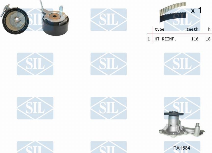 Saleri SIL K2PA1584 - Su Pompası və Vaxt Kəməri Dəsti furqanavto.az