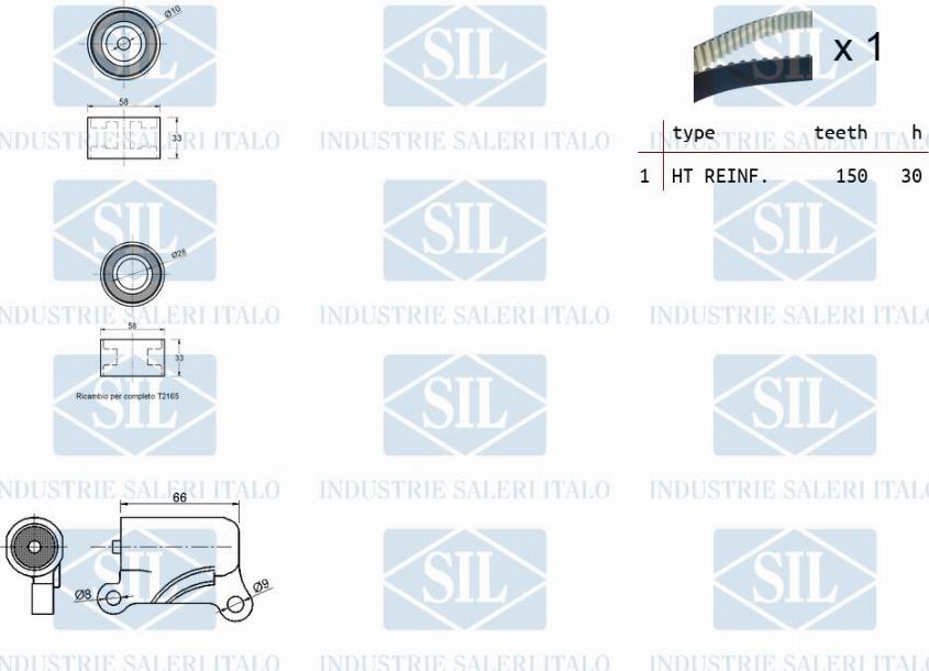 Saleri SIL TK1469 - Vaxt kəməri dəsti furqanavto.az