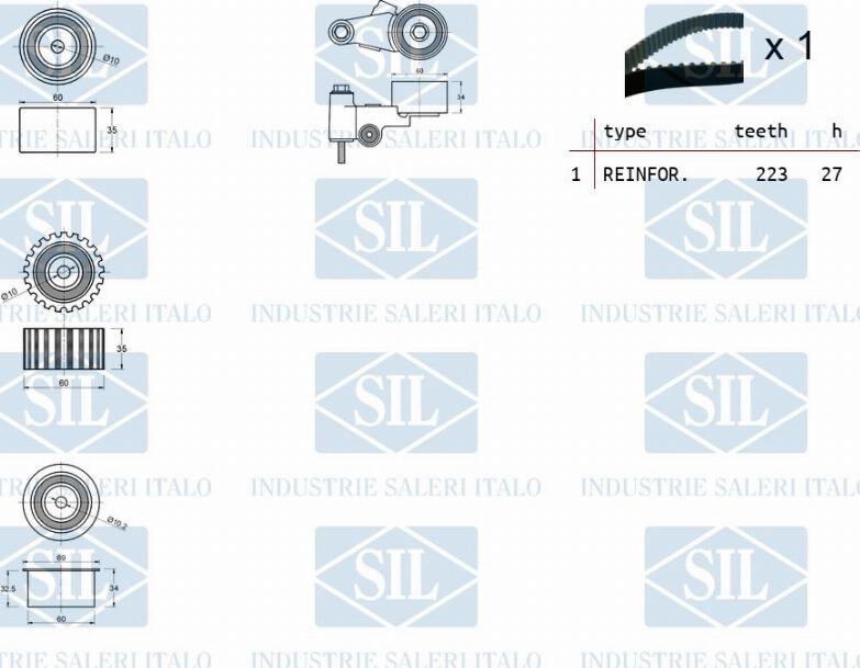 Saleri SIL TK1313 - Vaxt kəməri dəsti furqanavto.az