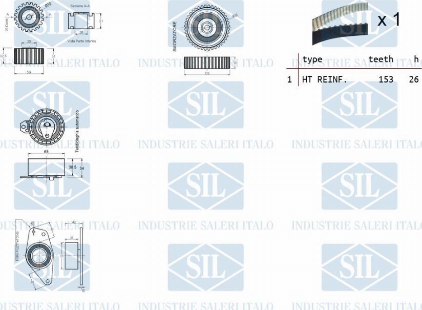 Saleri SIL TK1238 - Vaxt kəməri dəsti furqanavto.az