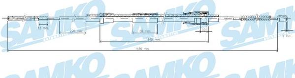 Samko C0965B - Kabel, dayanacaq əyləci furqanavto.az