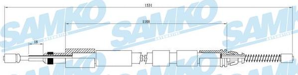 Samko C0974B - Kabel, dayanacaq əyləci furqanavto.az