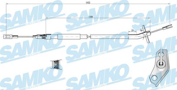 Samko C0445B - Kabel, dayanacaq əyləci furqanavto.az