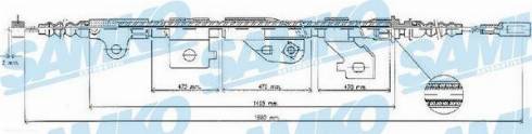 Samko C0479B - Kabel, dayanacaq əyləci furqanavto.az