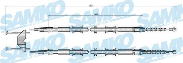 Samko C0549B - Kabel, dayanacaq əyləci furqanavto.az