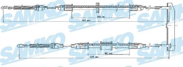 Samko C0569B - Kabel, dayanacaq əyləci furqanavto.az