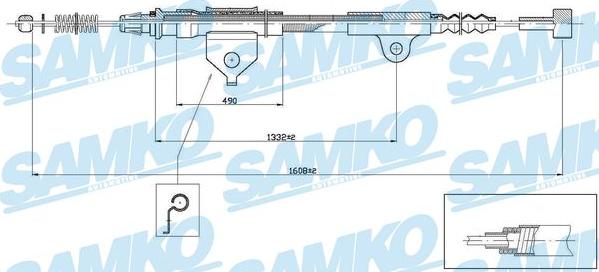 Samko C0504B - Kabel, dayanacaq əyləci furqanavto.az