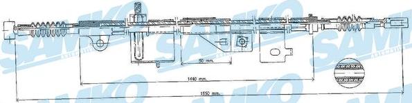 Samko C0500B - Kabel, dayanacaq əyləci furqanavto.az