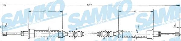 Samko C0523B - Kabel, dayanacaq əyləci furqanavto.az