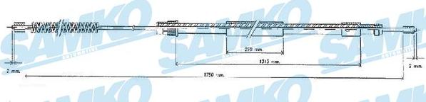Samko C0096B - Kabel, dayanacaq əyləci furqanavto.az