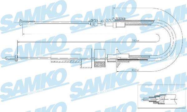 Samko C0041C - Debriyaj kabeli furqanavto.az