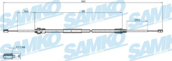 Samko C0002B - Kabel, dayanacaq əyləci furqanavto.az