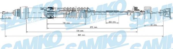 Samko C0016C - Debriyaj kabeli furqanavto.az