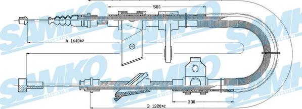 Samko C0022B - Kabel, dayanacaq əyləci furqanavto.az