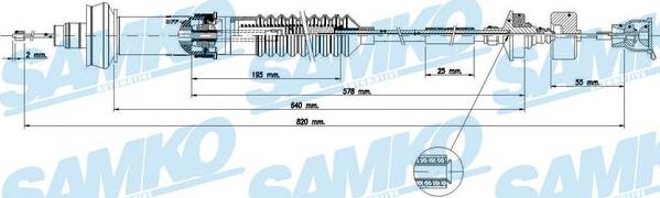 Samko C0155C - Debriyaj kabeli furqanavto.az