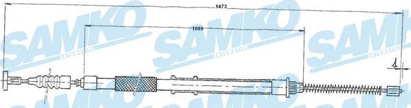 Samko C0186B - Kabel, dayanacaq əyləci furqanavto.az