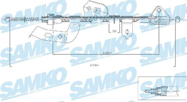 Samko C0133B - Kabel, dayanacaq əyləci furqanavto.az