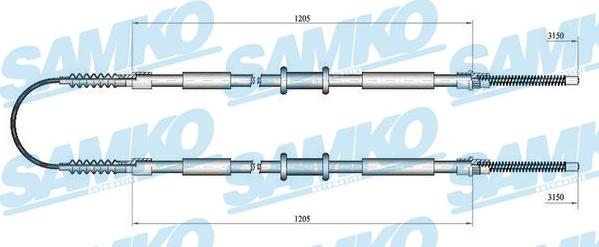 Samko C0179B - Kabel, dayanacaq əyləci furqanavto.az