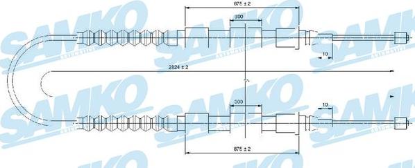 Samko C0175B - Kabel, dayanacaq əyləci furqanavto.az