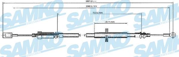 Samko C0173B - Kabel, dayanacaq əyləci furqanavto.az