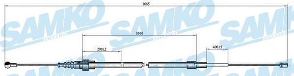 Samko C0808B - Kabel, dayanacaq əyləci furqanavto.az