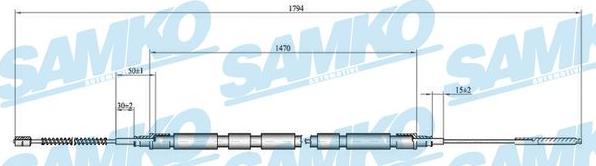 Samko C0810B - Kabel, dayanacaq əyləci furqanavto.az