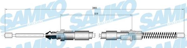 Samko C0836B - Kabel, dayanacaq əyləci furqanavto.az