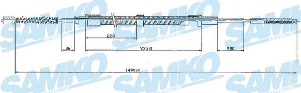 Samko C0304B - Kabel, dayanacaq əyləci furqanavto.az