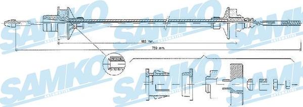 Samko C0336C - Debriyaj kabeli furqanavto.az