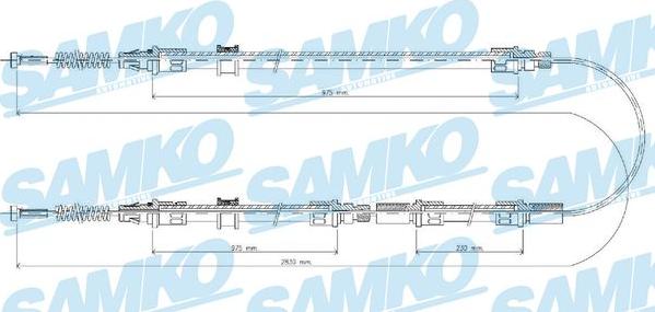 Samko C0298B - Kabel, dayanacaq əyləci furqanavto.az