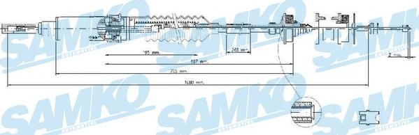 Samko C0240C - Debriyaj kabeli furqanavto.az