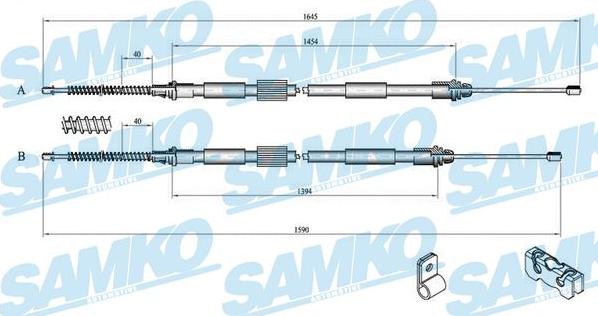 Samko C0259B - Kabel, dayanacaq əyləci furqanavto.az